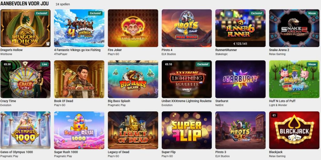 Unibet Casino Games